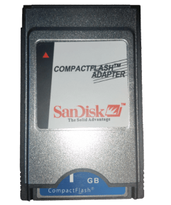 SANDISK 1 GB PCMCI COMPACT FLASH KART VE ADAPTORU