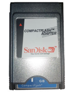 SANDISK 1 GB PCMCI COMPACT FLASH KART VE ADAPTORU